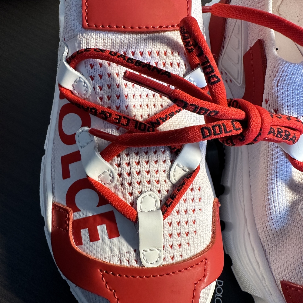Dolce & Gabbana Kids Red and White Sneakers